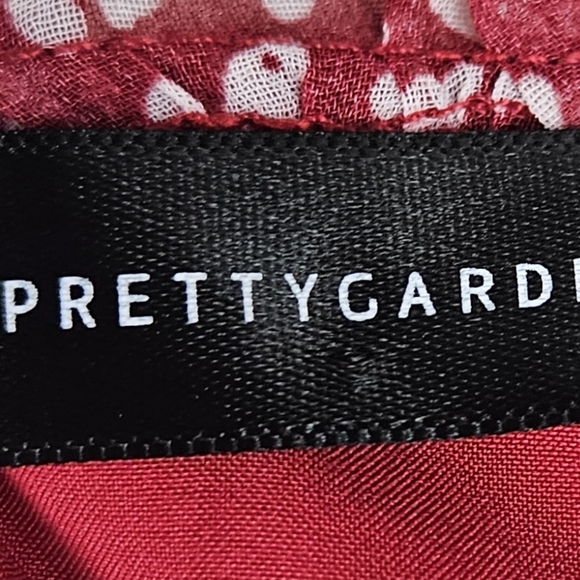 Pretty Garden Red and White Polka Dot Peplum Blouse XL Coquette Feminine Holiday - Picture 5 of 7